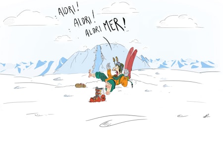 SANNHETEN: Du kan ljuge. Det kan ikke føttene dine. Ref. livsløgn nr. 3. Illustrasjon: Jan Petter Aarskog SANNHETEN: Du kan ljuge. Det kan ikke føttene dine. Ref. livsløgn nr. 3. Illustrasjon: Jan Petter Aarskog