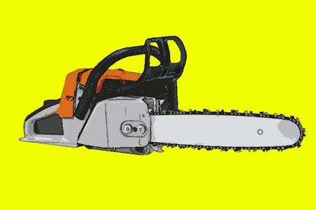 ÅPENBARINGEN: Med en motorsag og litt trass kan du lett åpne opp for noen nye frikjøringslinjer til vinteren. Illustrasjon: Hans Petter Hval ÅPENBARINGEN: Med en motorsag og litt trass kan du lett åpne opp for noen nye frikjøringslinjer til vinteren. Illustrasjon: Hans Petter Hval