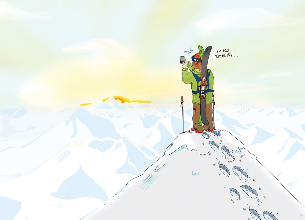 FOLK LIKER DETTE BILDET: Det er ingenting som er som en skikkelig likebomb. Et notificationinferno uten sidestykke. Eller er det det? Illustrasjon: Jan Petter Aarskog FOLK LIKER DETTE BILDET: Det er ingenting som er som en skikkelig likebomb. Et notificationinferno uten sidestykke. Eller er det det? Illustrasjon: Jan Petter Aarskog