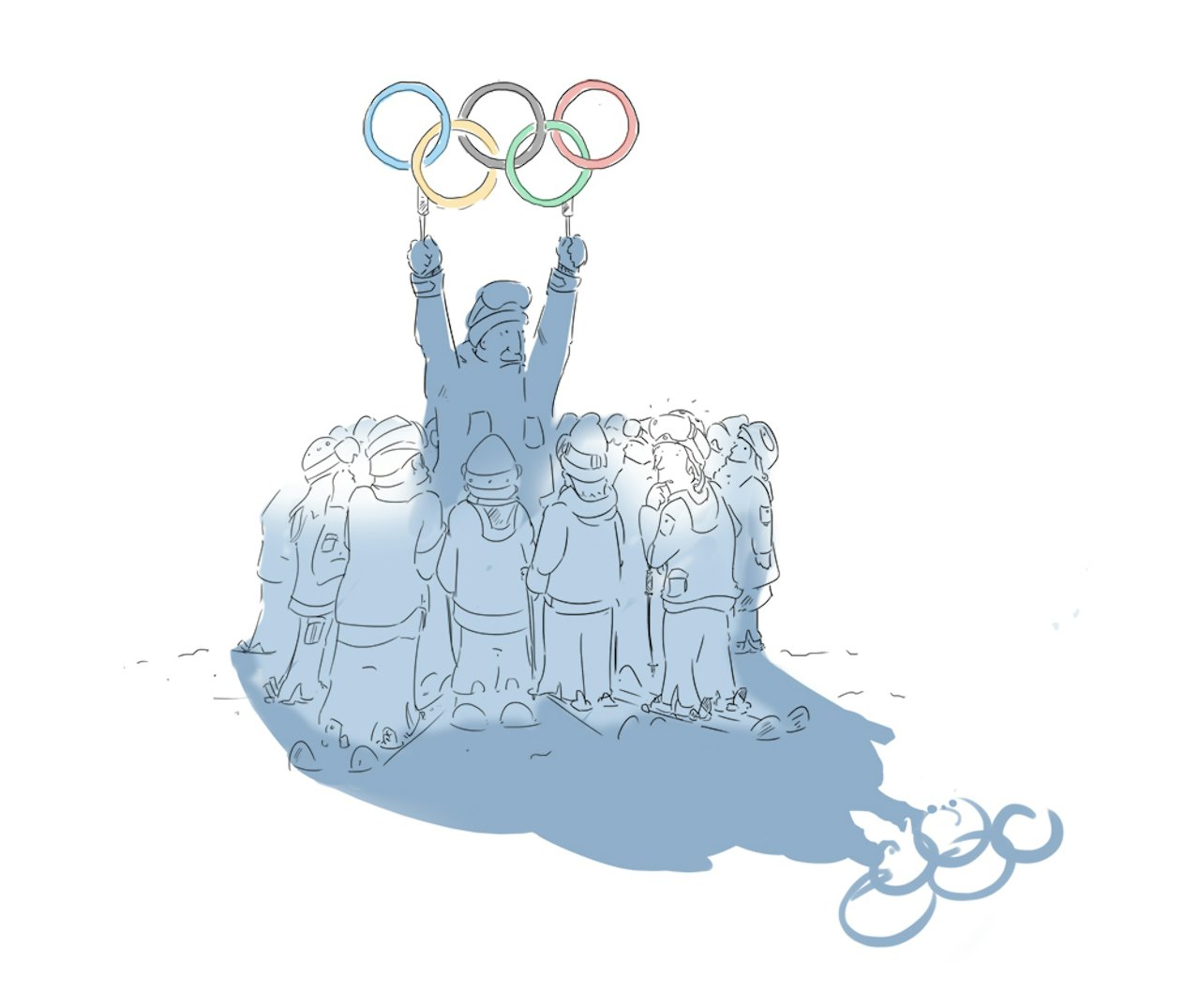 TO SOTSJI WITH LOVE: Vi sender med glede våre beste menn (og ei jente) til OL i Russland – og kanskje kommer de tilbake som storfjellsbeist. Illustrasjon: Jan Petter Aarskog TO SOTSJI WITH LOVE: Vi sender med glede våre beste menn (og ei jente) til OL i Russland – og kanskje kommer de tilbake som storfjellsbeist. Illustrasjon: Jan Petter Aarskog