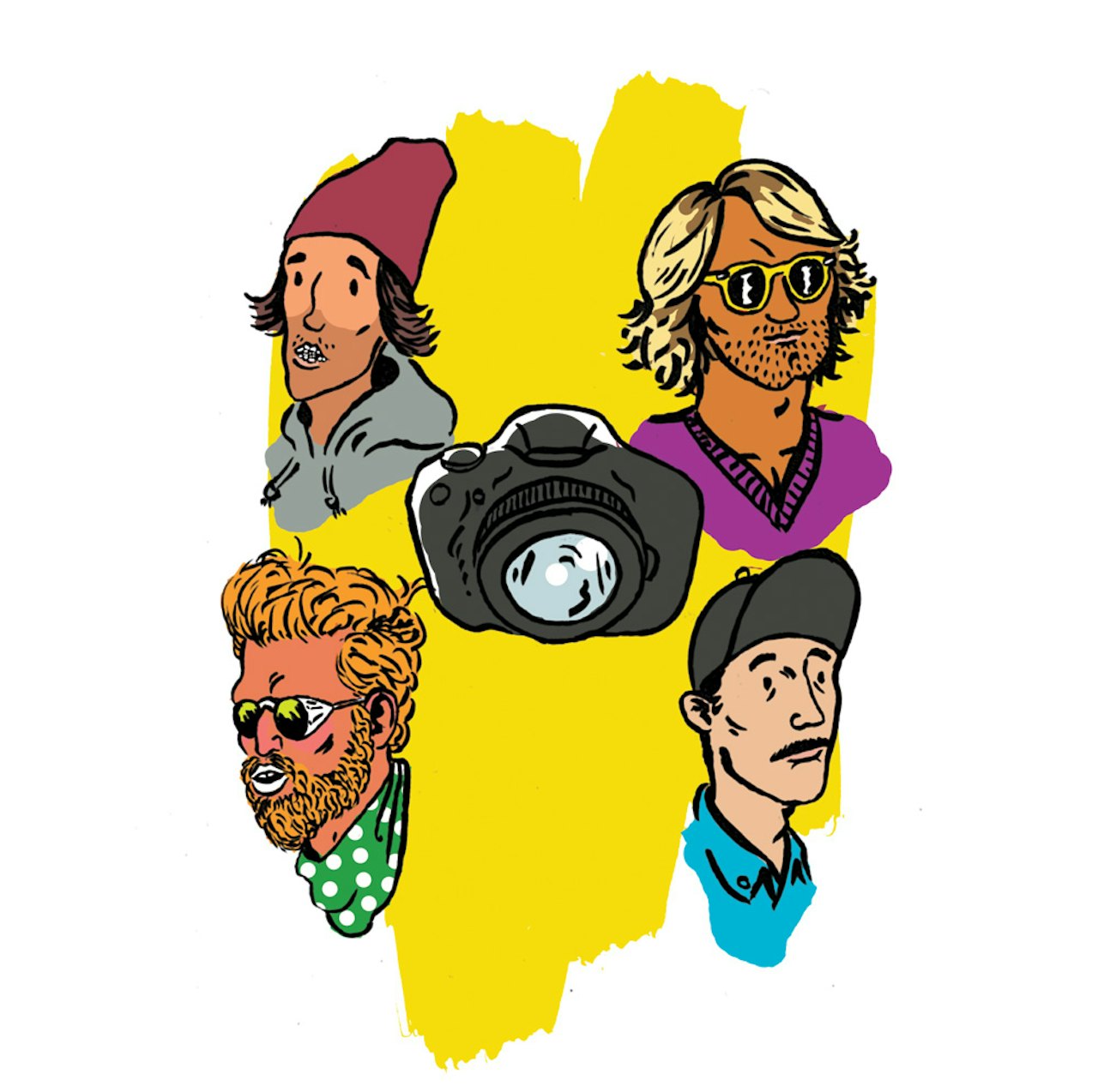 FOTOGRAFTYPENE: Alle kan kalle seg fotograf, men ikke alle er så fl inke at de får bildene sine på trykk i Fri Flyt. Her er noen av dem som får det til. Illustrasjon: Didrik Magnus-Andresen FOTOGRAFTYPENE: Alle kan kalle seg fotograf, men ikke alle er så fl inke at de får bildene sine på trykk i Fri Flyt. Her er noen av dem som får det til. Illustrasjon: Didrik Magnus-Andresen