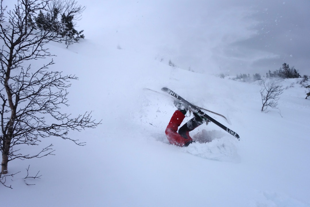 På gode dager er faceplants på Norefjell gøy! Foto: Lars Moen Norefjell faceplant