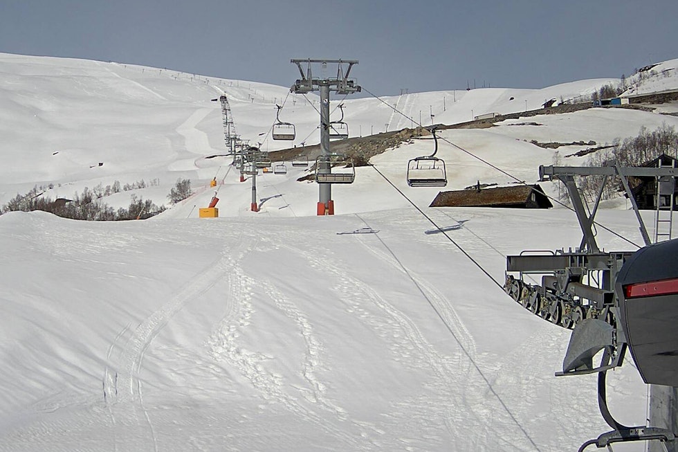 BUNNEN: Slik så det ut i bunnen av anlegget onsdag. Foto: Røldal Skisenter Røldal skisenter