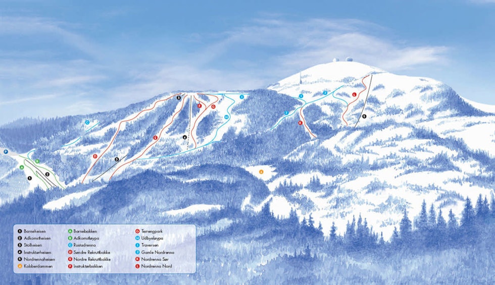 Gråkallen gråkallparken gråkallen vinterpark alpint snowboard fri flyt guide snowboard ski freeride