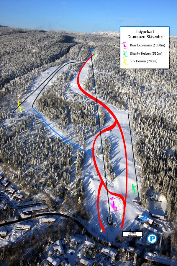 Drammen skisenter aronsløypa åssiden løypekart skimore åssida alpint snowboard fri flyt guide snowboard ski freeride