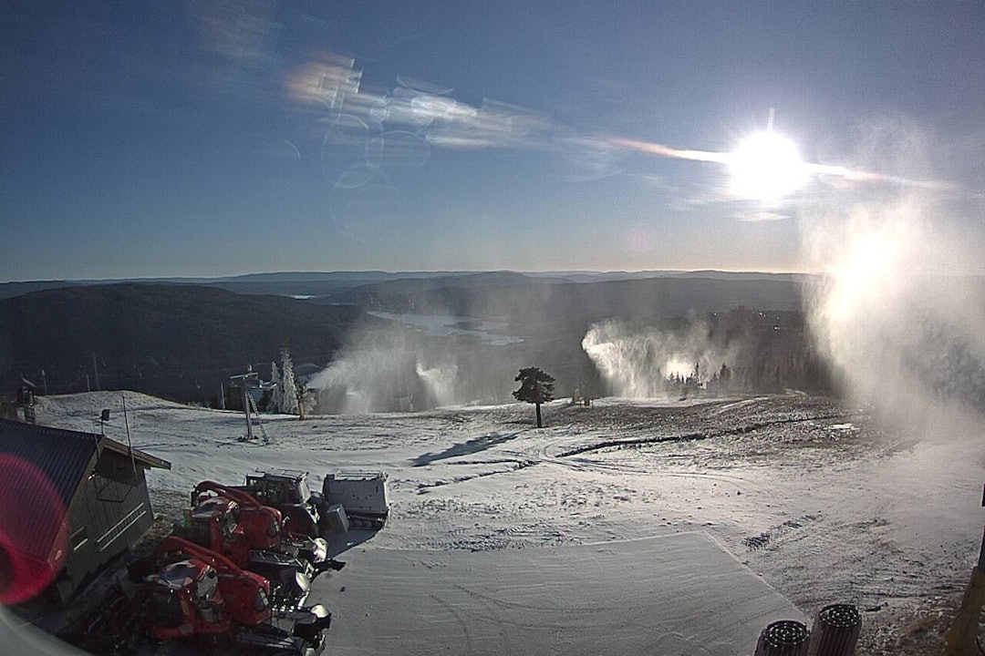 NOREFJELL: Slik ser det ut på Norefjell fredag formiddag. Norefjell