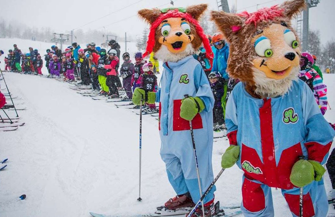 Mikkel og Mikkeline er Myrkdalens barnemaskoter, som forsøker å tekkes kidsa ved å se ut som nybakte trillingforeldre som ikke har sovet på 16 måneder. mikkel og mikkeline freeride myrkdalen maskot