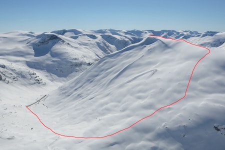 Sætreskarsfjellet sett fra nord. Foto: Håvard Myklebust. / Trygge toppturer. Sætreskarsfjellet sett fra nord. Foto: Håvard Myklebust. / Trygge toppturer.