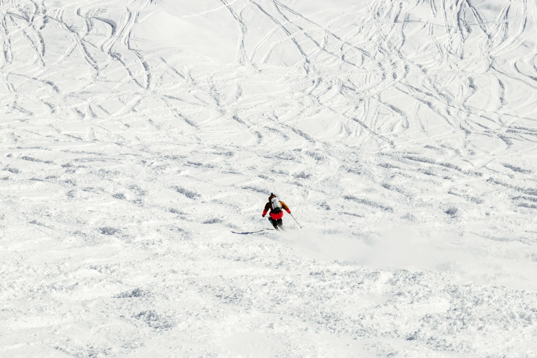 HADET! Det er vel omtrent en slik situasjon fotograf Gard Gauteplass gir opp å følge fartsmonsteret Stinius Skjøtskift. Foto: Gard Gauteplass Stinius Skjøtskift Chamonix