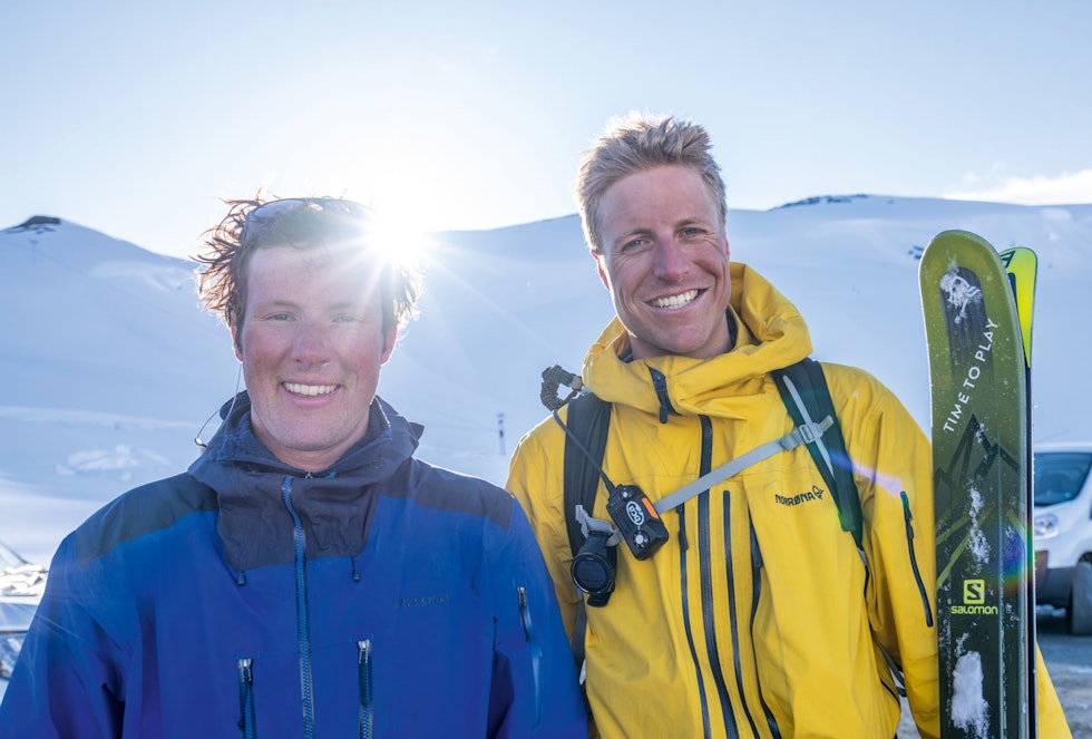OVERSKOT: Calum og Gjermund strålar av overskot på adrenalin og D-vitaminer etter ein lang og eineståande dag i Heimen! Toppturer-i-jotunheimen-3