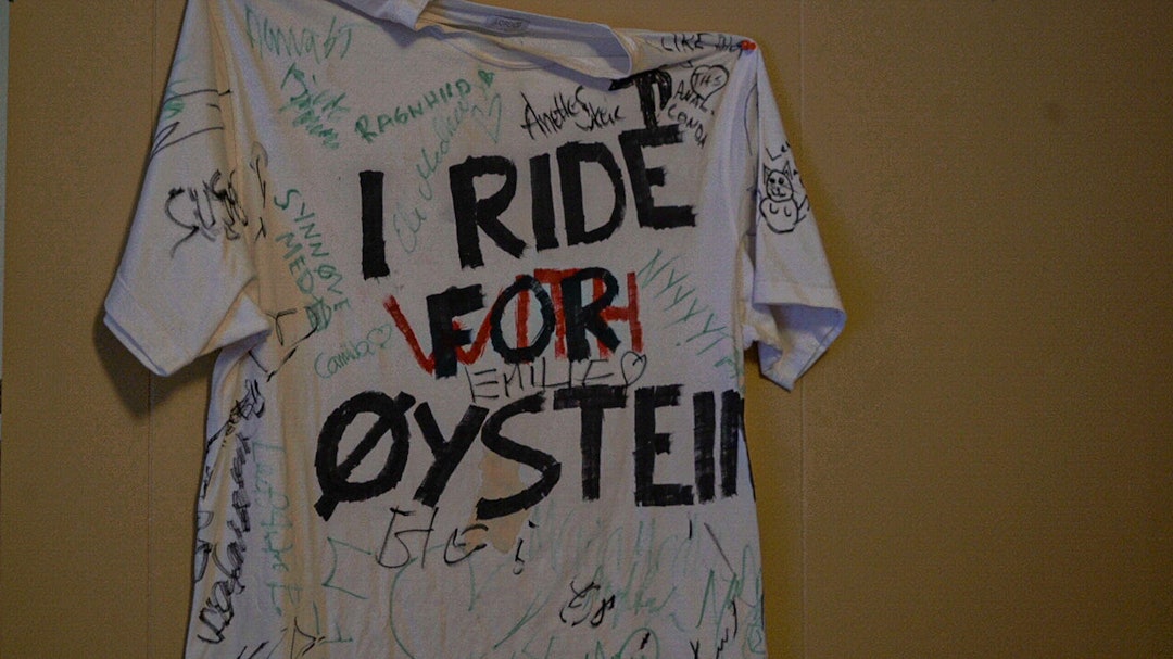 I RIDE FOR ØYSTEIN: Det var mange bekymrede venner og familiemedlemmer de dagene Øystein lå i koma på St. Olavs Hospital i Trondheim. Bilde: Christian Nerdrum I ride for Øystein Aasheim