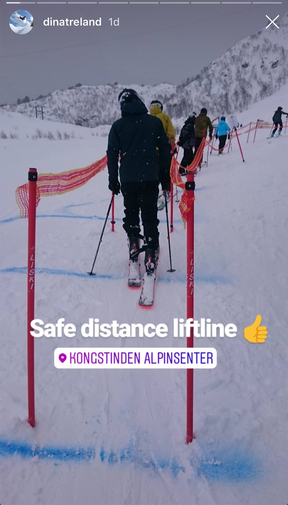 SKIHEIS: Snowboarder Dina Treland var blant de som brukte skiheisen i Kongstinden denne uka. Foto: Dina Treland Dina Treland