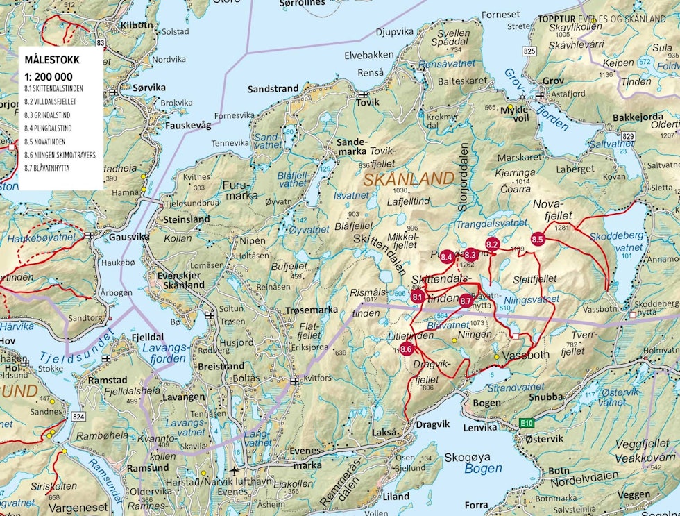 Oversiktskart-Evenes-Skånlan-Harstad-1