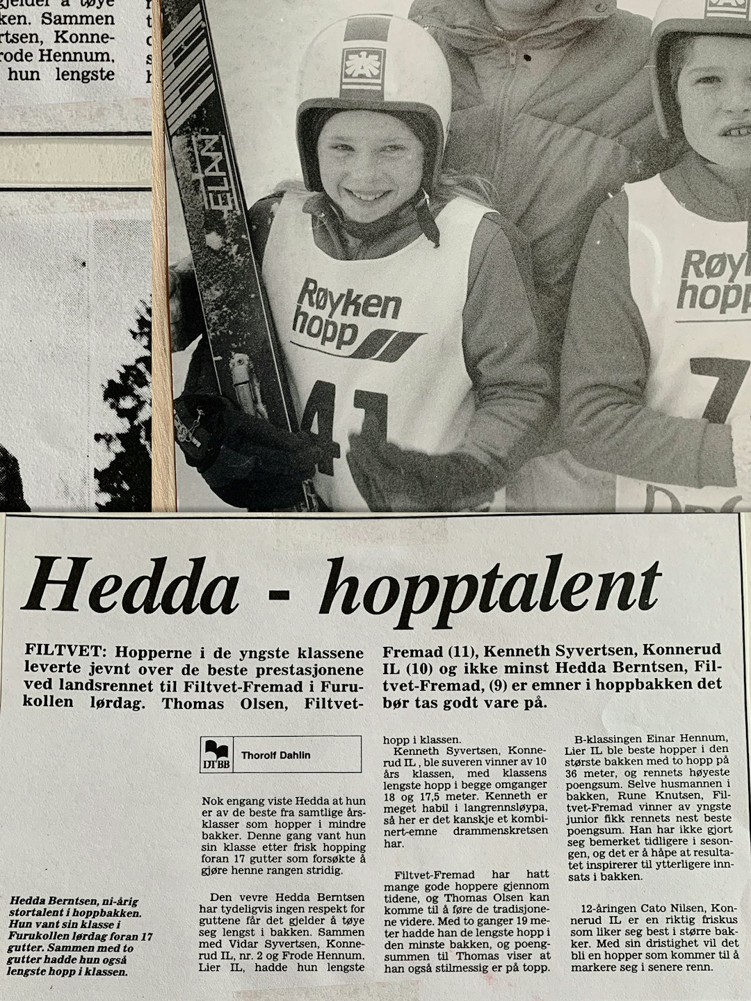 TIDLIG BLANT DE BESTE: Det begynte med hopp for Hedda Berntsen. Ingen kunne føle seg trygge når denne jenta stilte til «start». Uansett kjønn eller alderstrinn.