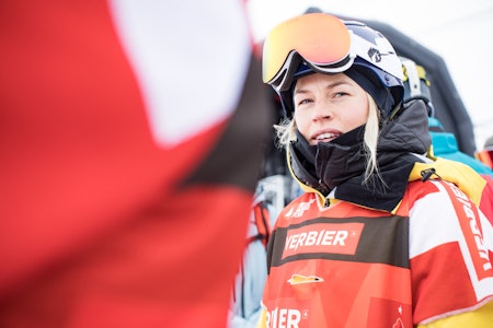 ÅRETS FØRSTE?: Hedvig Wessel kjører Verbier Xtreme i helga. Der må mye klaffe for at Wessel skal bli verdensmester. Foto: FWT Verbier Xtreme.