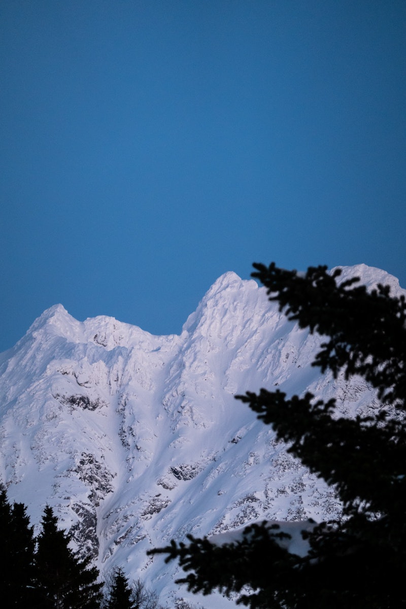 Linja vi kjørte på Lille Isskardtinden Lille Isskardtinden
