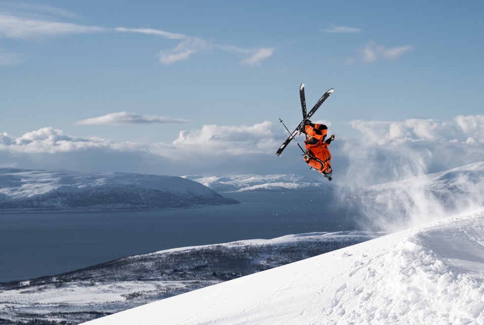WESSEL-SPESIAL: Hedvig er ikke fremmed for å sende backflips – for å si det mildt. Foto: Anders Vestergård Matchstick Productions Lyngen Hedvig Wessel