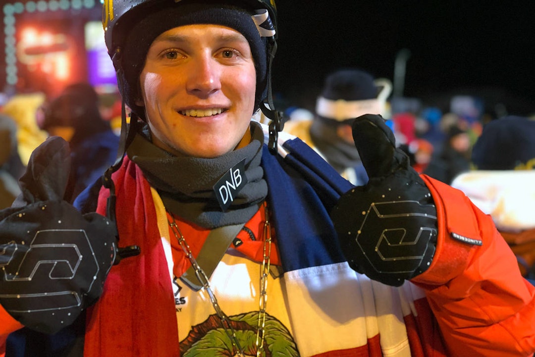 INTERVJU: Birk Ruud fikk frem gliset til journalistene under intervjuet med Fri Flyt. Foto: Anders Holtet Birk Ruud