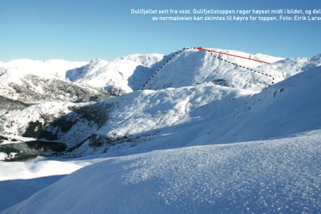 Gullfjellet sett fra vest. Foto: Espen Schive/Toppturer i Norge Gullfjellet Topptur Bergen