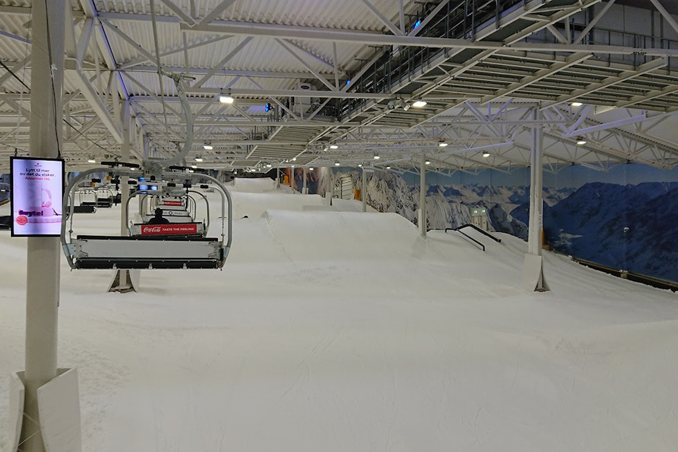 PARK: Slik ser parken ut på Snø. Foto: Anders Backe Parken på Snø