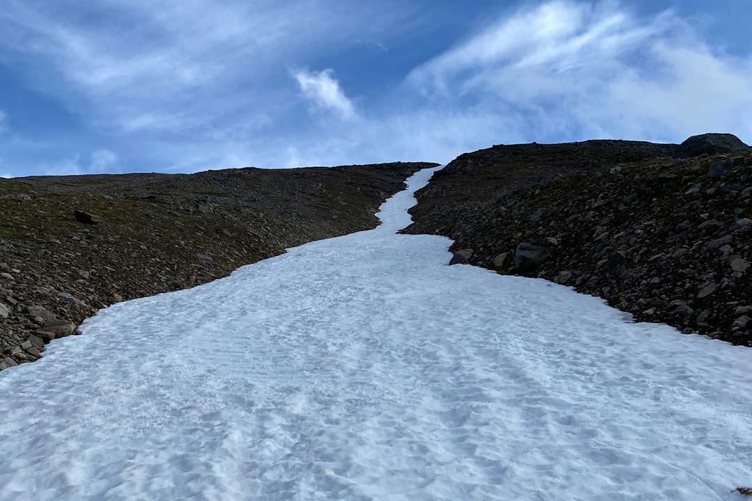RENNE: Her fikk Torben Rognmo 400 meter med sommerski på Breivikeidet. Foto: Torben Rognmo Breivikeidet