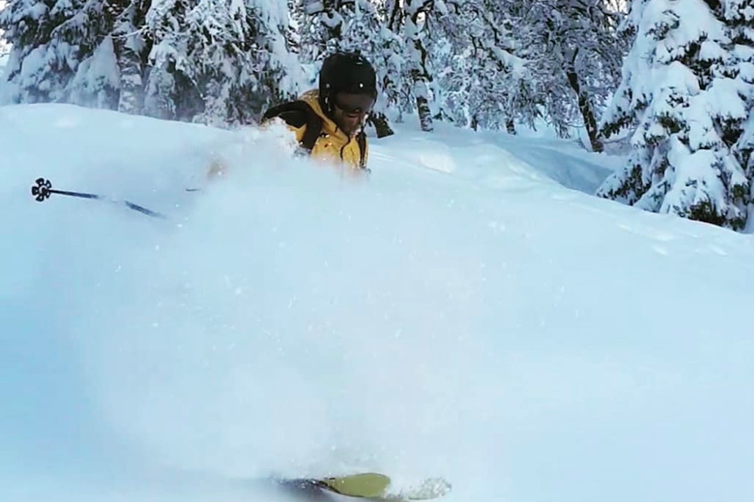 VOSS: Slik så skikjøringen ut på Voss denne uka. Foto: Hildegunn Pettersen Skikjører på Voss