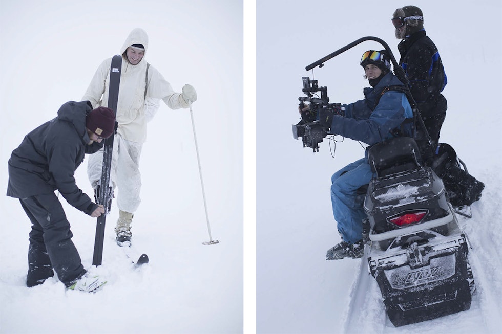 3 BELTEDOLLY: Even Sig- stad er ansvarlig for mange av de feteste filmklippene som viser skikjøring i ”Kampen om tungtvannet”. Foto: Thomas Kleiven Kampen om tungtvannet