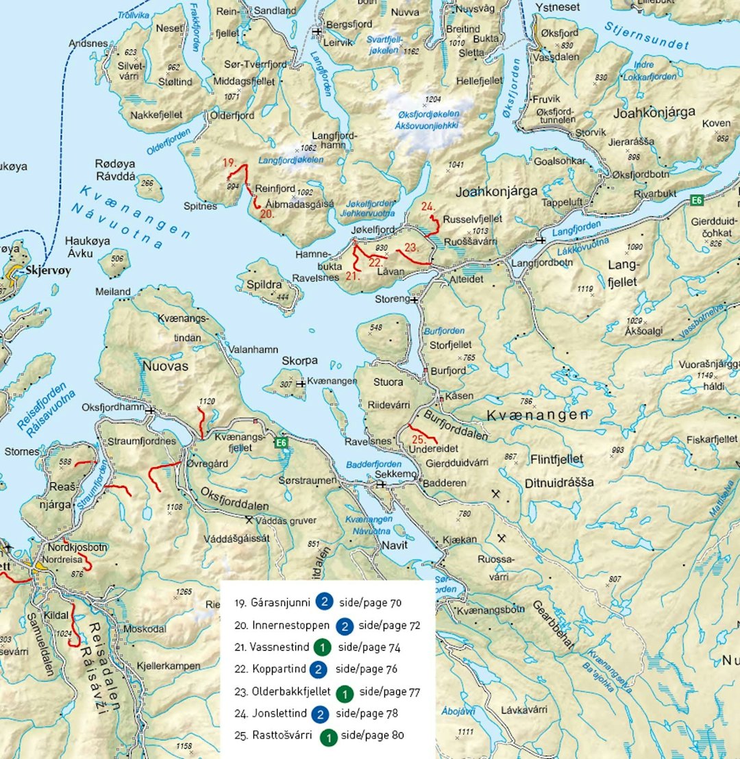 Lyngenfjord-Kvænangen-Oversiktskart