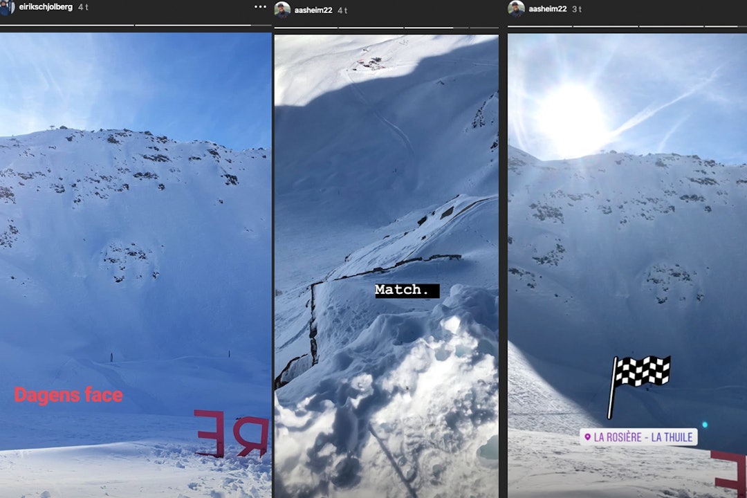INSTASTORY: Bilder fra Scjølberg og Aasheims Insta-story. Foto: Øystein Aasheim/Eirik Schjølberg La rosiere