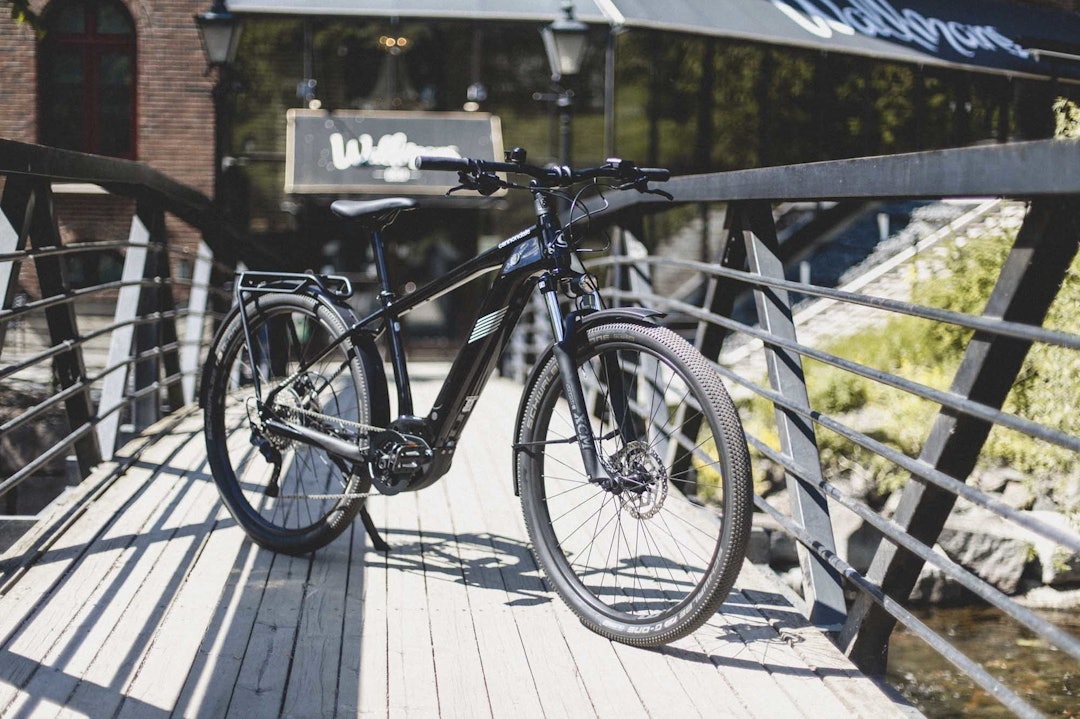 TOURING: Tesoro Neo X3 fra Cannondale er en elsykkel som egner seg like bra til turer som transport. Foto: Kristoffer H. Kippernes. test cannondale elsykkel 2021