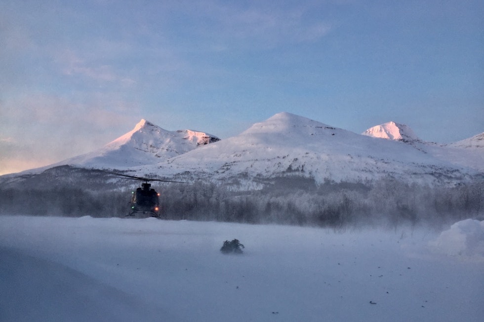 Fra redningsarbeidet etter skredulykken i Tamokdalen i vinter. Foto: Sjur Melsås