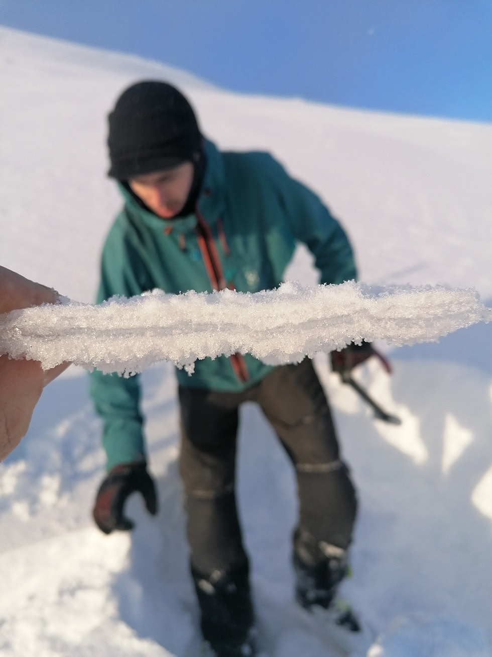 PROFIL: Slik var snøen i Beretlia. Foto: Patrik Jonsson Snøskred Beretlia