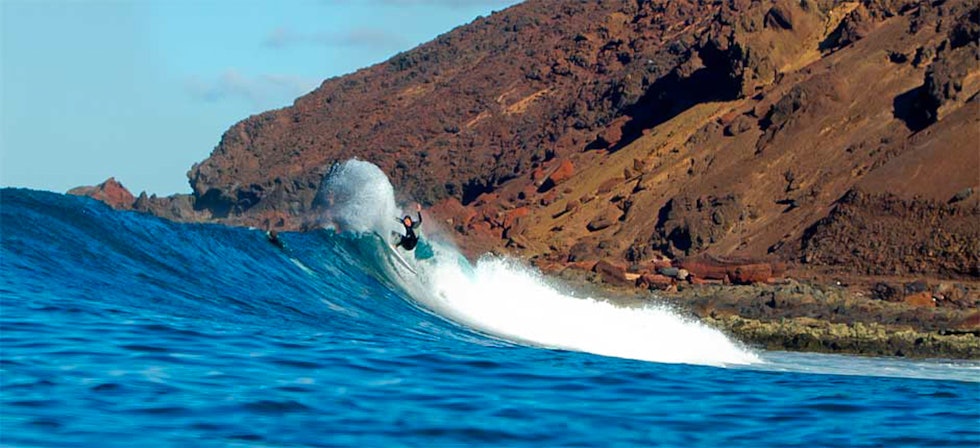 Europa lengste bølge ligger på Kanariøyenes Fuerteventura og heter Los Lobos.