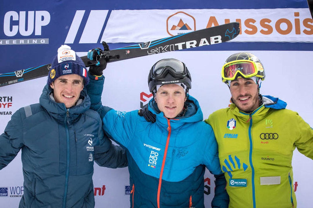 Hans-Inge Klette vant U23-klassen i sprint under verdenscupåpningen i randonee i helga. Foto: Sportdimontagna Hans-Inge Klette sprint verdenscup randonee