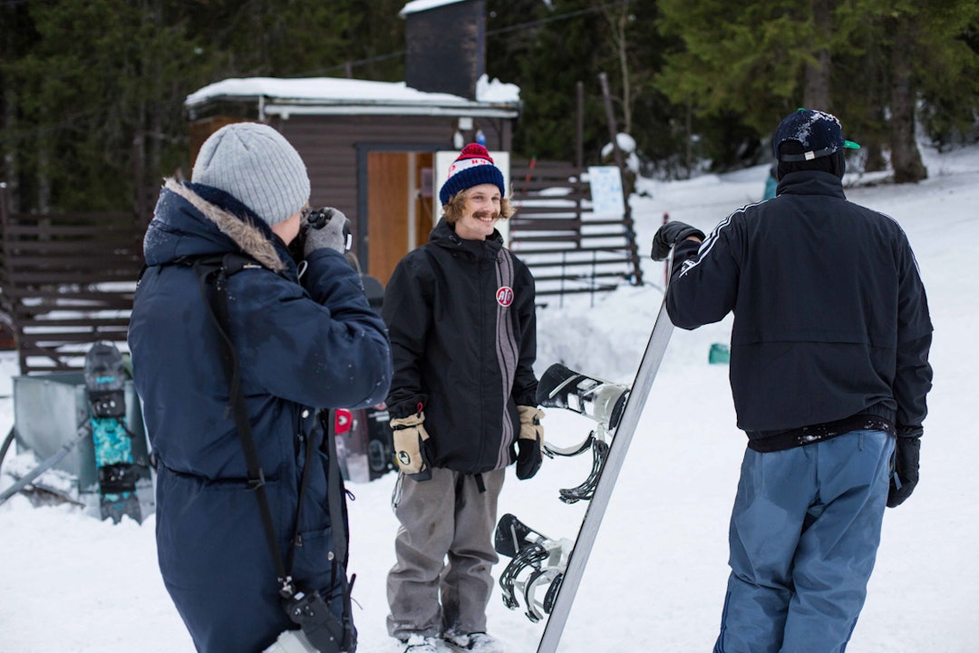 ÅPNET FOR SESONGEN: Stian Karlsen og Mats Møllerup Larsen har åpnet Gråkallparken for sesongen. Foto: Sigurd Vaagland Stian Karlsen i Gråkallparken