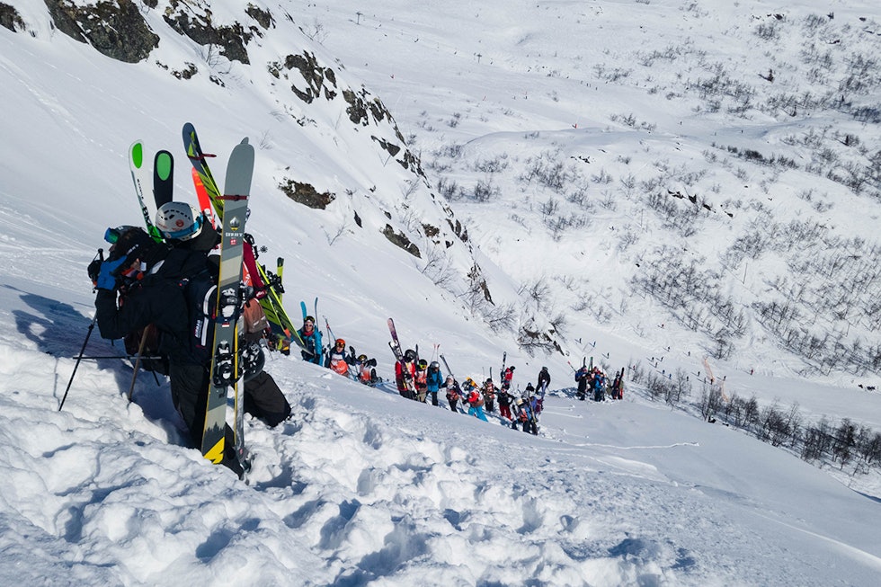 POPULÆRT: Frikjøring har god rekruttering blant unge. Foto: Norway Freeride Jr Norgescup frikjøring