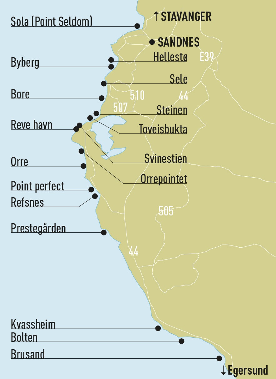 Guide til surfing på Jæren | FRIFLYT.NO