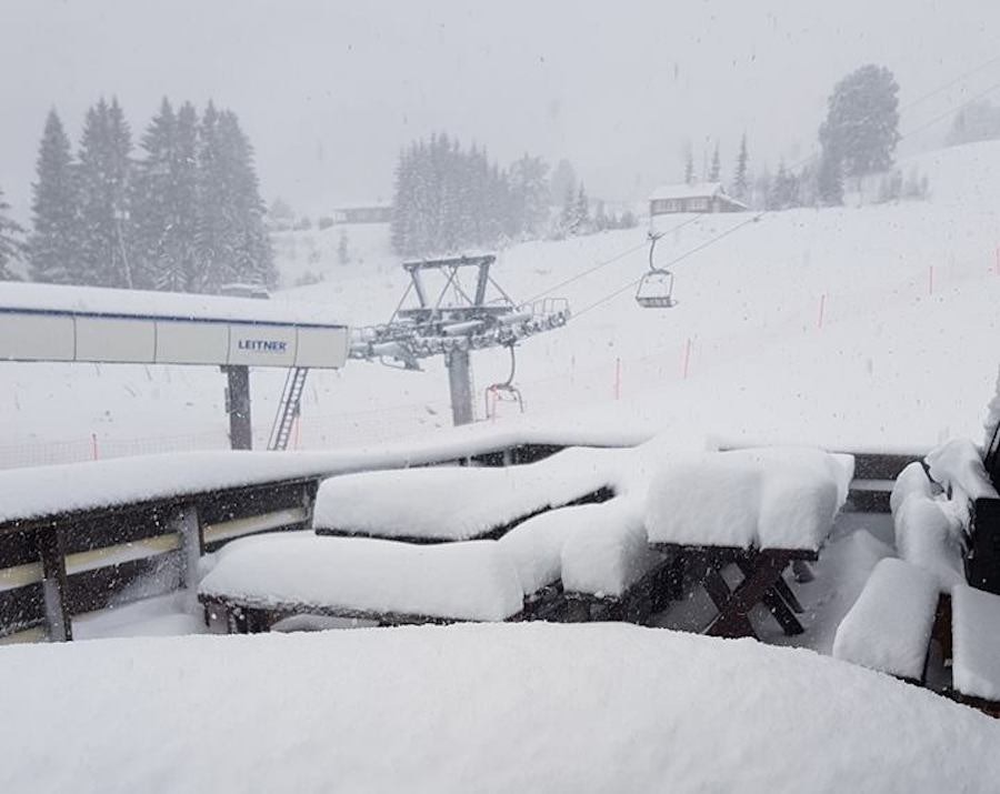 Slik så det ut på Strandafjellet skisenter i går. Foto: Strandafjellet Skisenter Slik så det ut på Strandafjellet skisenter i går. Foto: Strandafjellet Skisenter