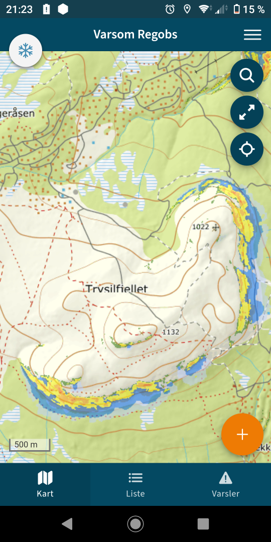 kart Trysilfjellet