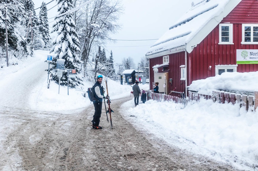 Tilbake til start og bare å hoppe på banen og seg hjem igjen. Foto: Andreas Løve Storm Fausko Rødkleiva