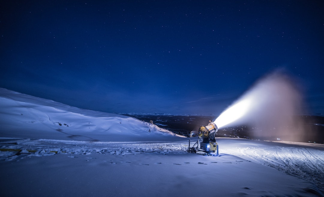 Snøproduksjon i Kvitfjell i november. Foto: Anders Aasheim Kvitfjell snøprod Nov 7-17 Anders Aasheim 1200x731
