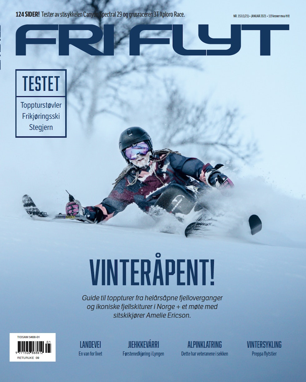 COVER: Amelie Ericson var også på coveret av Fri Flyt - den første på sitski noensinne. Foto: Martin I. Dalen Amelie Ericson