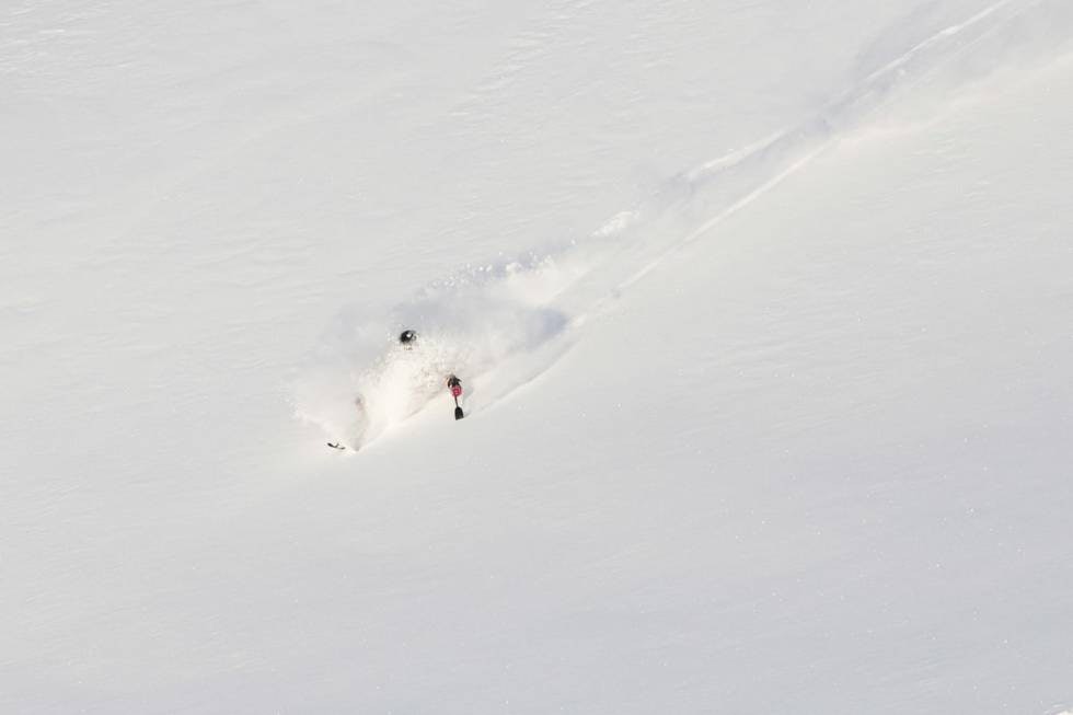 Hjemmebanen: Amelie får et av svært mange faceshots i på hjemmebanen Hovden. Foto: Tore Meirik Hjemmebanen: Amelie får et av svært mange faceshots i på hjemmebanen Hovden. Foto: Tore Meirik