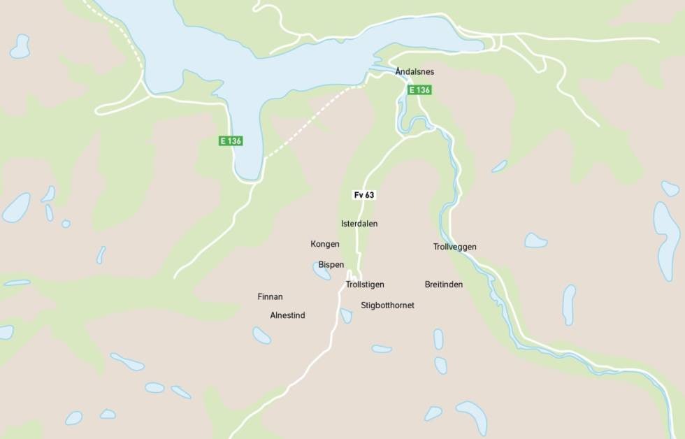 KART: Kart over Trollstigen