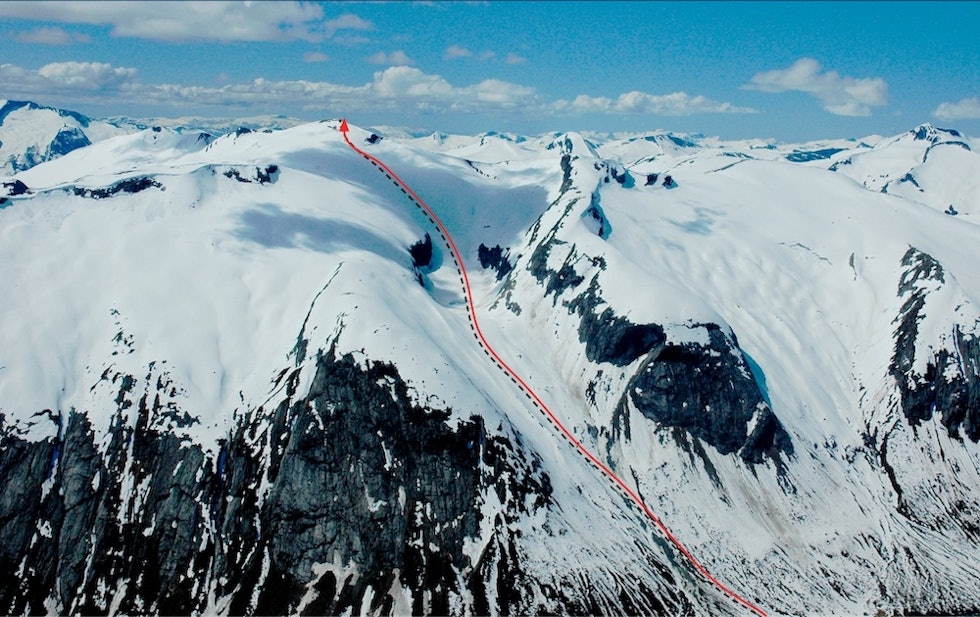 Midtstolhyrna sett fra øst. Foto: Espen Schive/Toppturer i Norge Midtstolhyrna Topptur Stryn