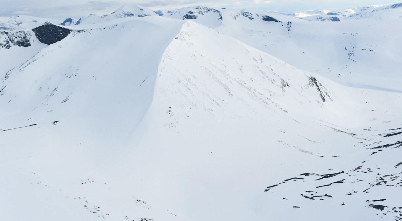 Ballinbogičohkka fra nordøst. Foto: Rune Dahl / Toppturer rundt Narvik.