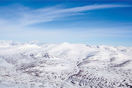 Nautgardstind (2258 moh.) sett fra sørøst. Foto: Marte Stensland Jørgensen Nautgardstind (2258 moh.) sett fra sørøst.