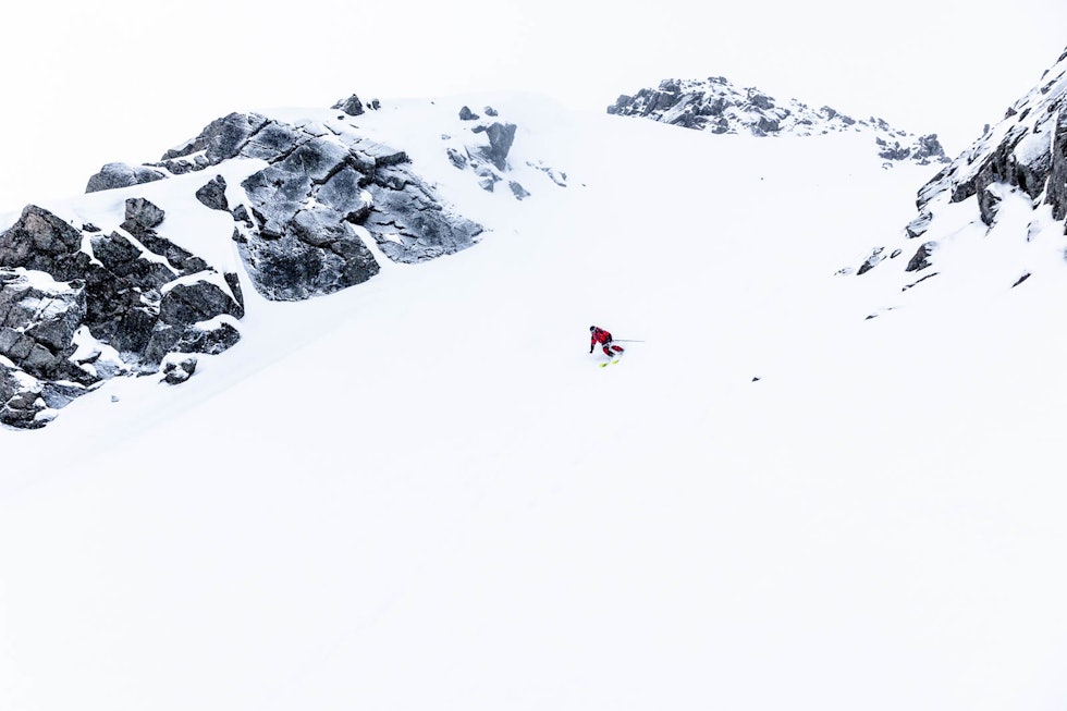 Oscar på vei nedover. Foto: Andreas Løve Storm Fausko Ramborenna