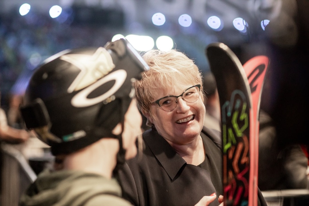 Kulturminister Trine Skei Grande var blant de som heiet på Killi i Telenor Arena. Foto: Andreas Løve Storm Fausko