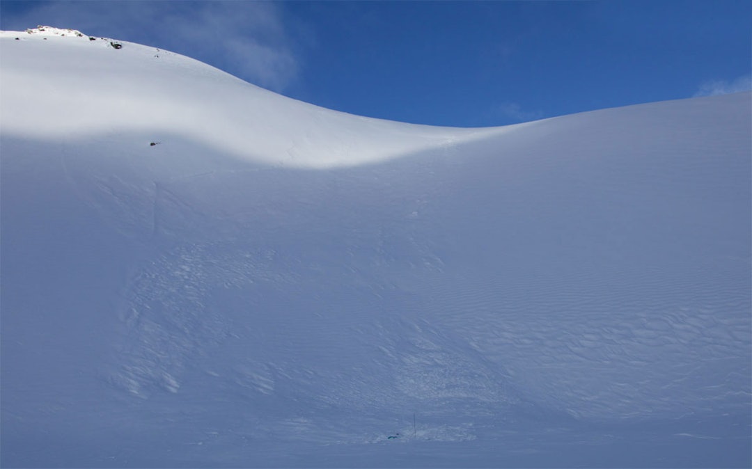 SKREDET: Slik så skredet ut to dager etter ulykken. Foto: Volda og Ørsta Røde Kors skredgruppe SKREDET: Slik så skredet ut to dager etter ulykken. Foto: Volda og Ørsta Røde Kors skredgruppe